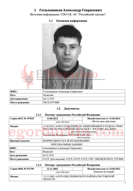 OLEKSANDR HOHILASHVILI